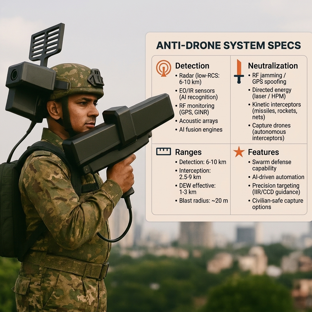 Prahar Anti-Drone System Technical Specifications Overview